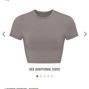 Skims Cropped Cotton Jersey T shirt